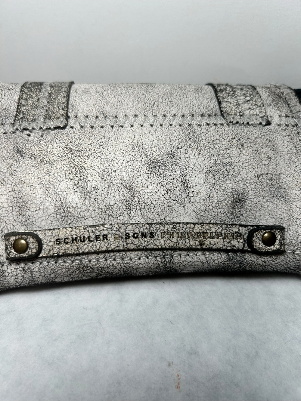 Schuler & Sons Philadelphia Distressed Lamb Leather Clutch for Anthropologie NWT - Picture 5 of 12